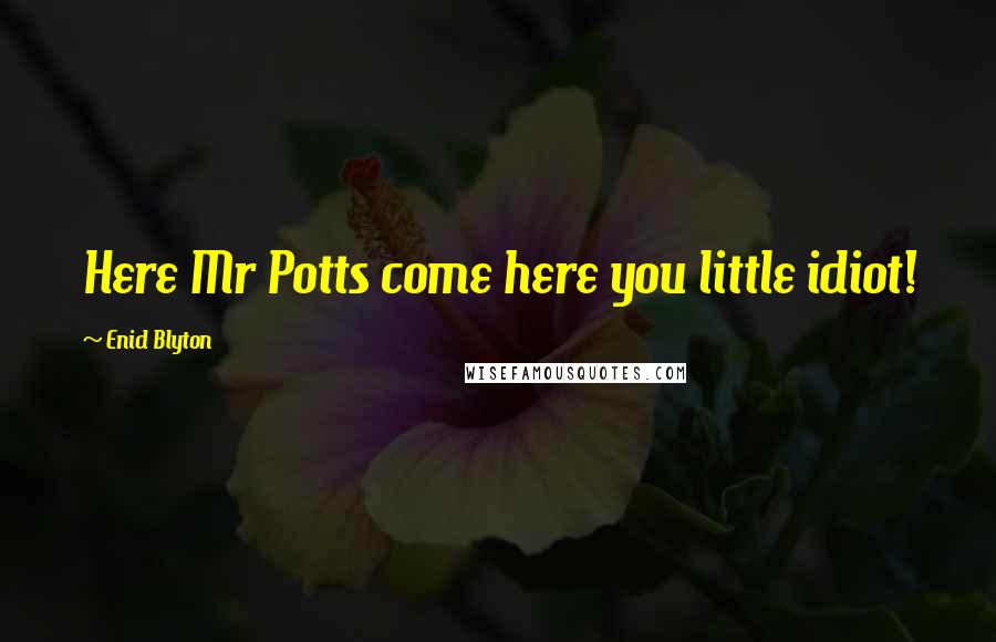 Enid Blyton Quotes: Here Mr Potts come here you little idiot!