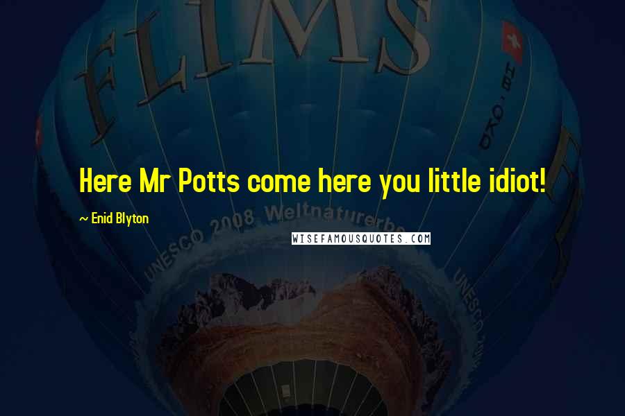 Enid Blyton Quotes: Here Mr Potts come here you little idiot!
