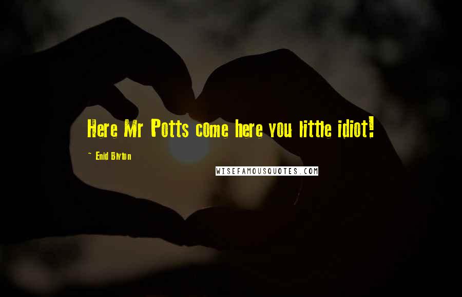 Enid Blyton Quotes: Here Mr Potts come here you little idiot!