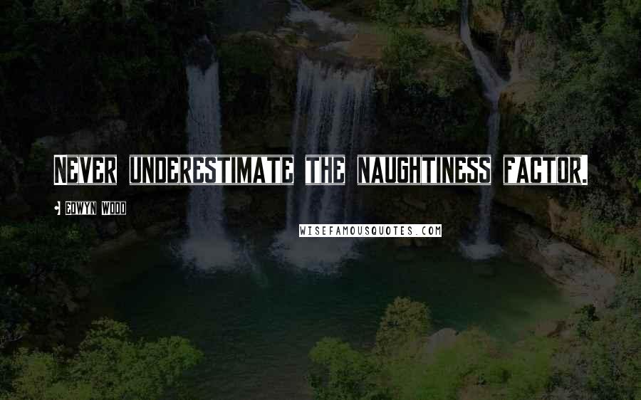 Eowyn Wood Quotes: Never underestimate the naughtiness factor.