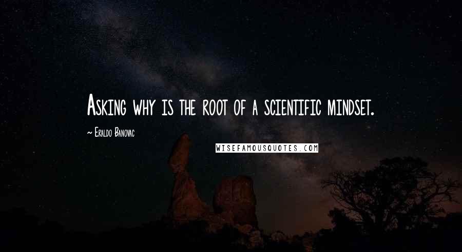 Eraldo Banovac Quotes: Asking why is the root of a scientific mindset.