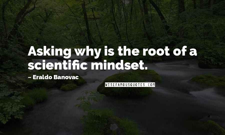 Eraldo Banovac Quotes: Asking why is the root of a scientific mindset.