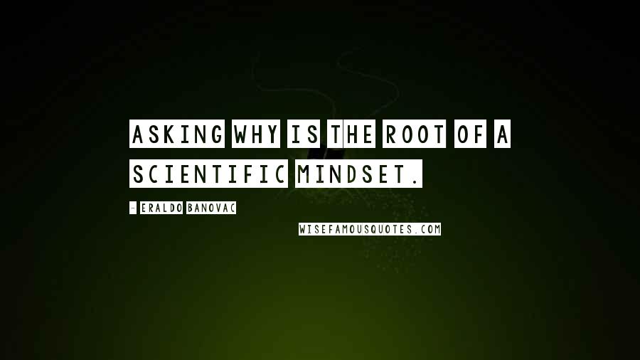 Eraldo Banovac Quotes: Asking why is the root of a scientific mindset.