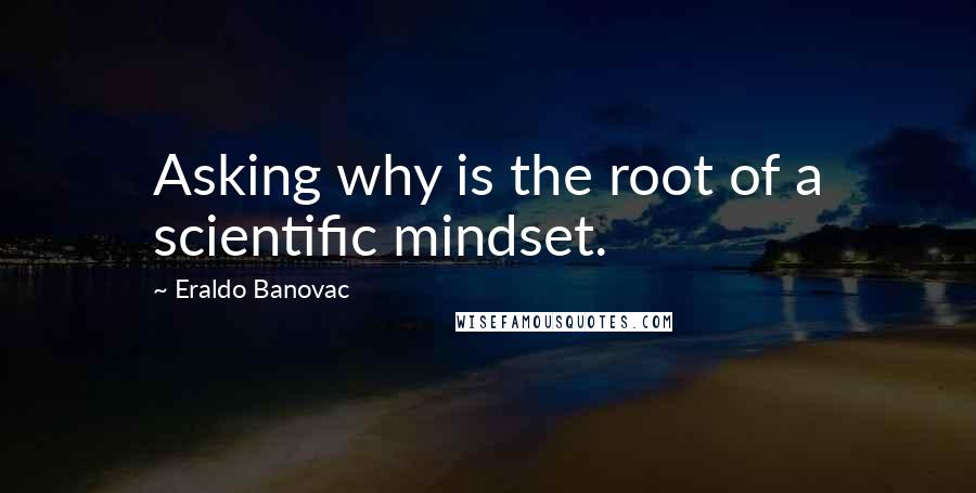 Eraldo Banovac Quotes: Asking why is the root of a scientific mindset.