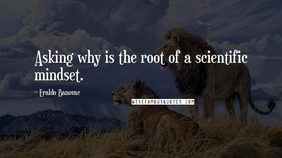 Eraldo Banovac Quotes: Asking why is the root of a scientific mindset.