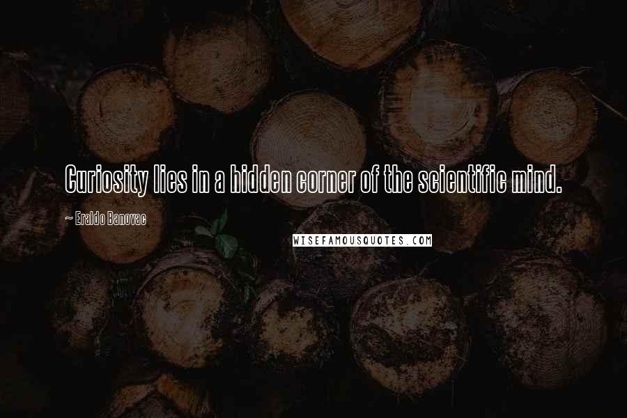 Eraldo Banovac Quotes: Curiosity lies in a hidden corner of the scientific mind.