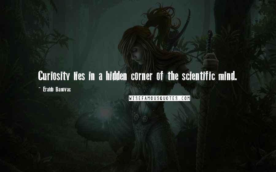 Eraldo Banovac Quotes: Curiosity lies in a hidden corner of the scientific mind.