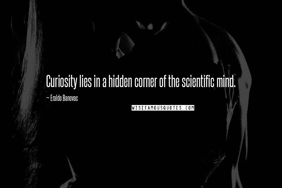 Eraldo Banovac Quotes: Curiosity lies in a hidden corner of the scientific mind.