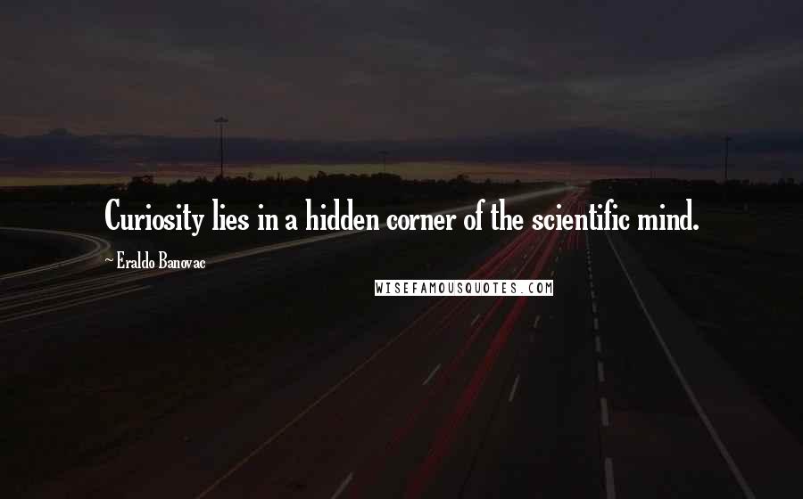 Eraldo Banovac Quotes: Curiosity lies in a hidden corner of the scientific mind.