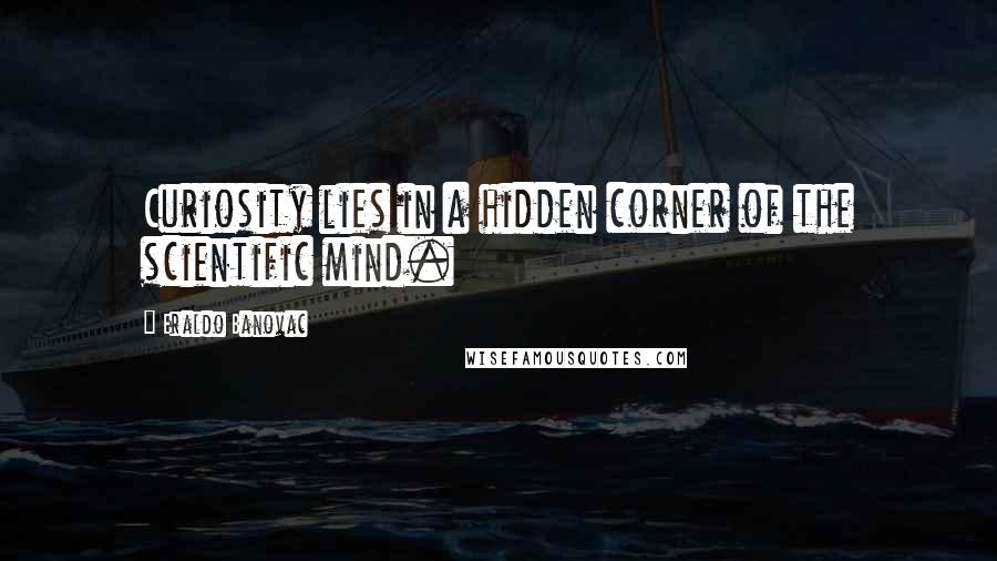 Eraldo Banovac Quotes: Curiosity lies in a hidden corner of the scientific mind.