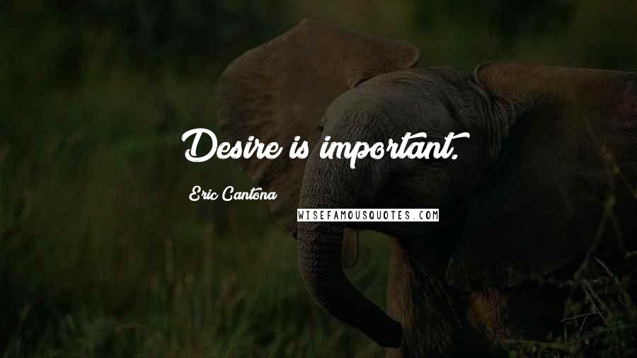 Eric Cantona Quotes: Desire is important.