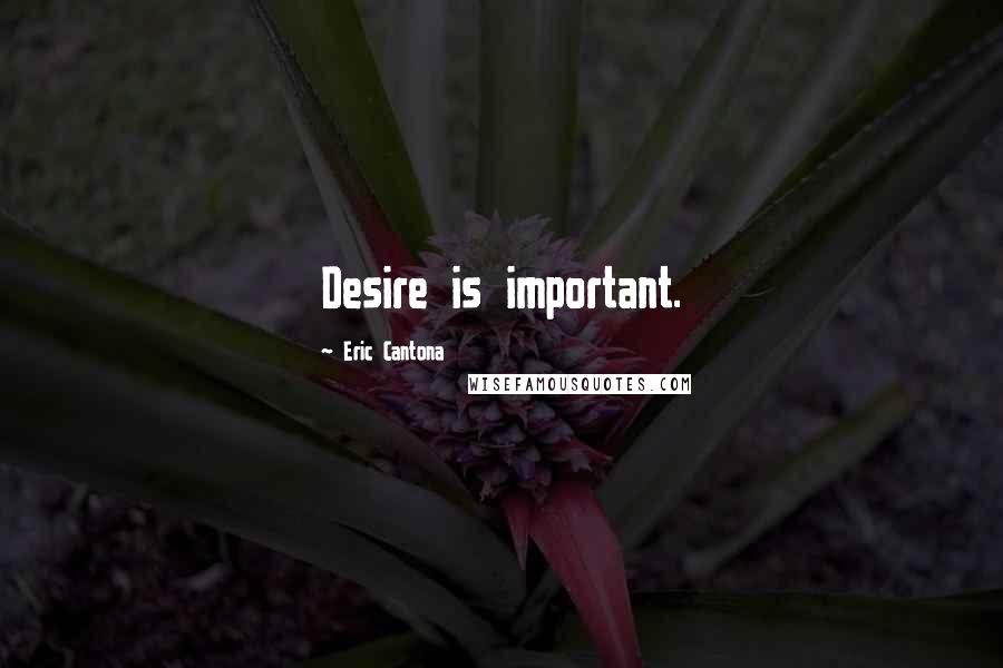 Eric Cantona Quotes: Desire is important.