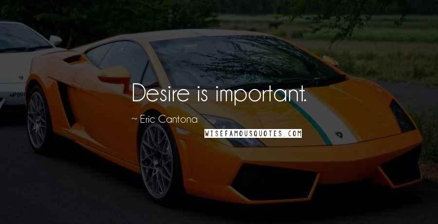 Eric Cantona Quotes: Desire is important.