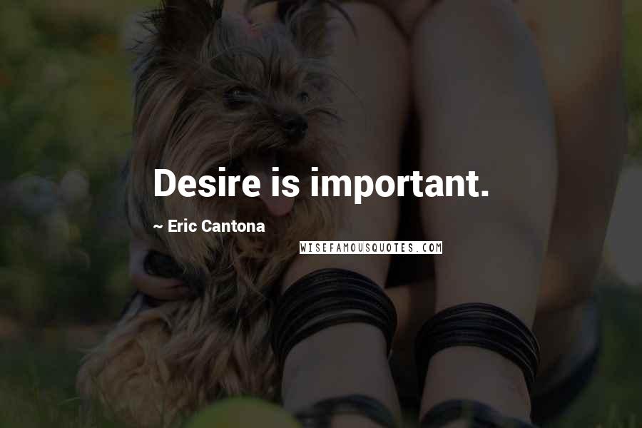 Eric Cantona Quotes: Desire is important.