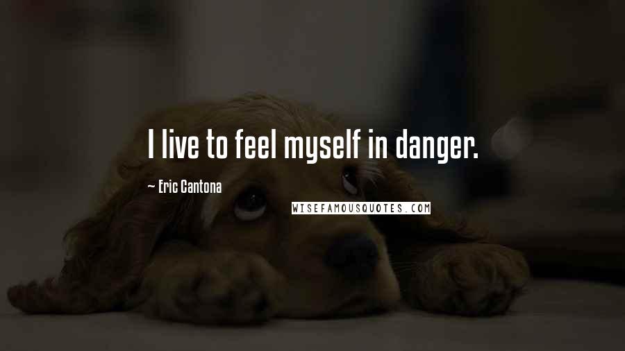 Eric Cantona Quotes: I live to feel myself in danger.