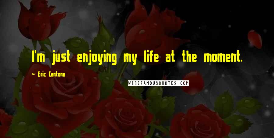 Eric Cantona Quotes: I'm just enjoying my life at the moment.