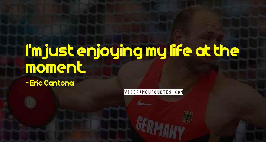 Eric Cantona Quotes: I'm just enjoying my life at the moment.