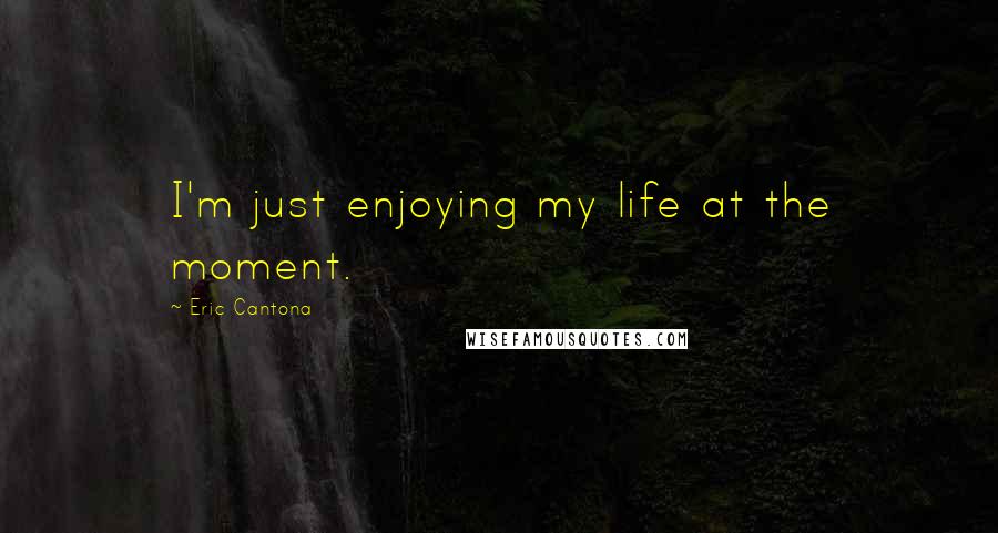 Eric Cantona Quotes: I'm just enjoying my life at the moment.