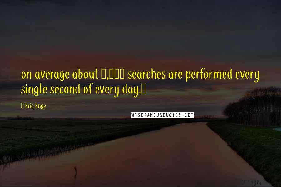 Eric Enge Quotes: on average about 7,500 searches are performed every single second of every day.1