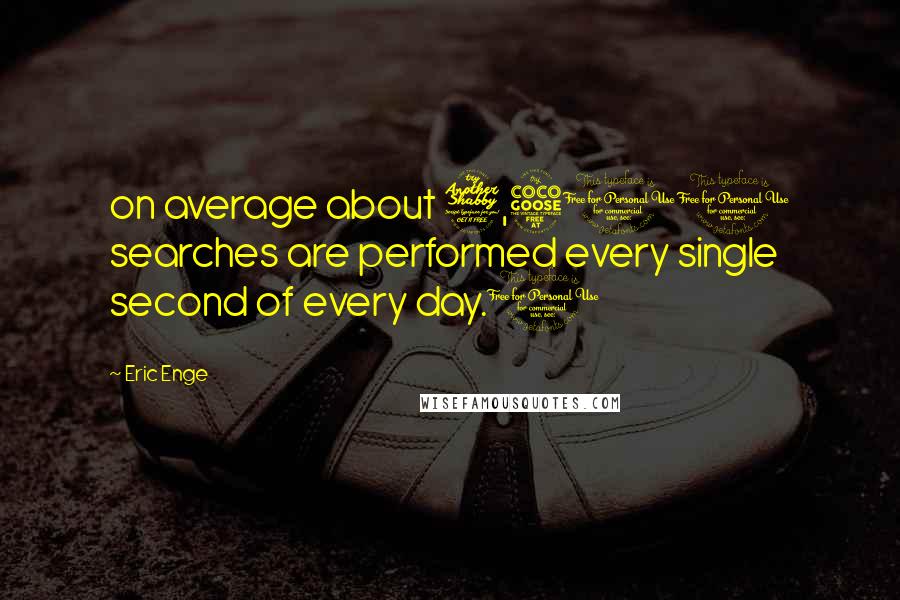 Eric Enge Quotes: on average about 7,500 searches are performed every single second of every day.1