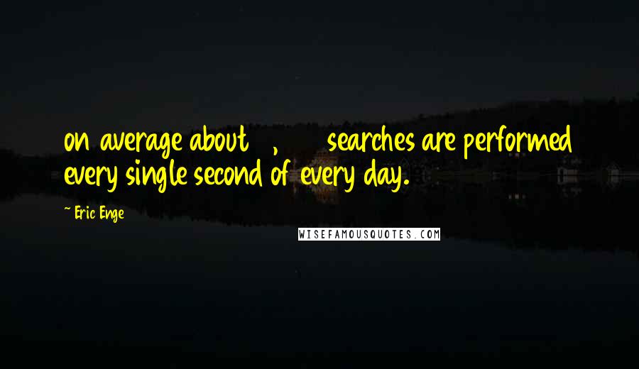 Eric Enge Quotes: on average about 7,500 searches are performed every single second of every day.1