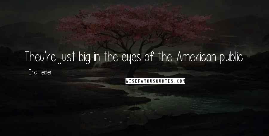Eric Heiden Quotes: They're just big in the eyes of the American public.