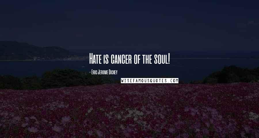 Eric Jerome Dickey Quotes: Hate is cancer of the soul!