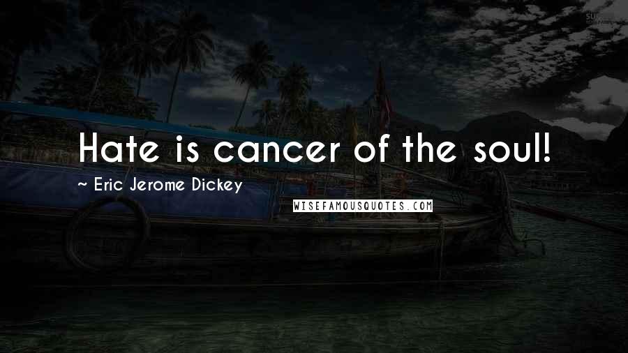 Eric Jerome Dickey Quotes: Hate is cancer of the soul!