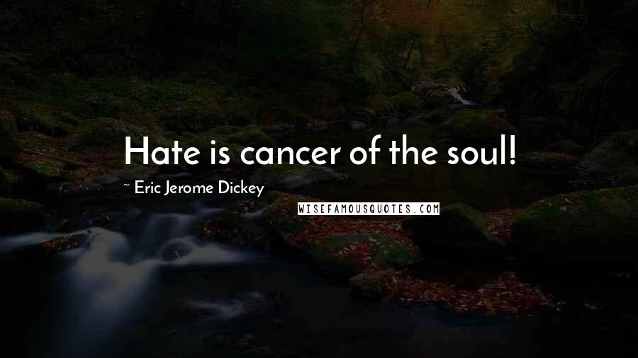 Eric Jerome Dickey Quotes: Hate is cancer of the soul!