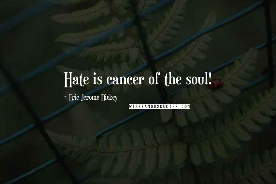 Eric Jerome Dickey Quotes: Hate is cancer of the soul!