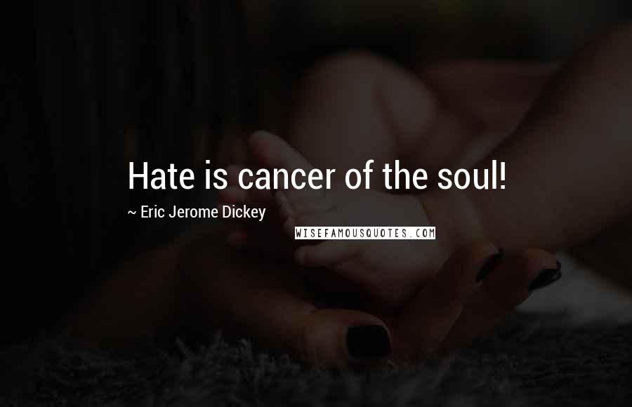 Eric Jerome Dickey Quotes: Hate is cancer of the soul!