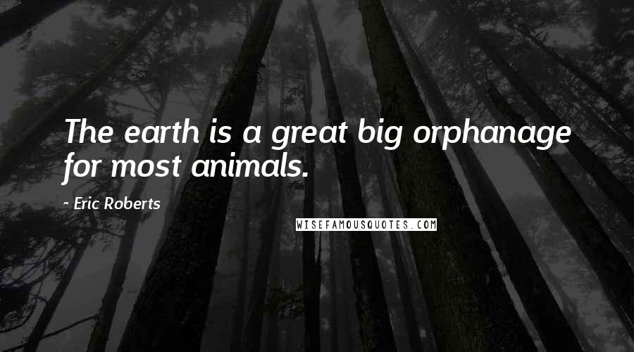 Eric Roberts Quotes: The earth is a great big orphanage for most animals.