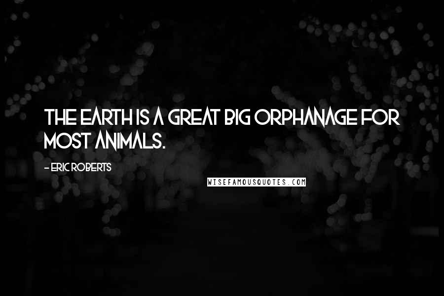 Eric Roberts Quotes: The earth is a great big orphanage for most animals.