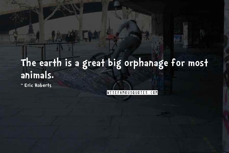 Eric Roberts Quotes: The earth is a great big orphanage for most animals.