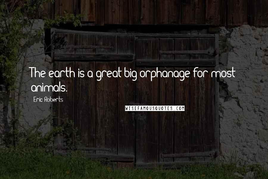 Eric Roberts Quotes: The earth is a great big orphanage for most animals.
