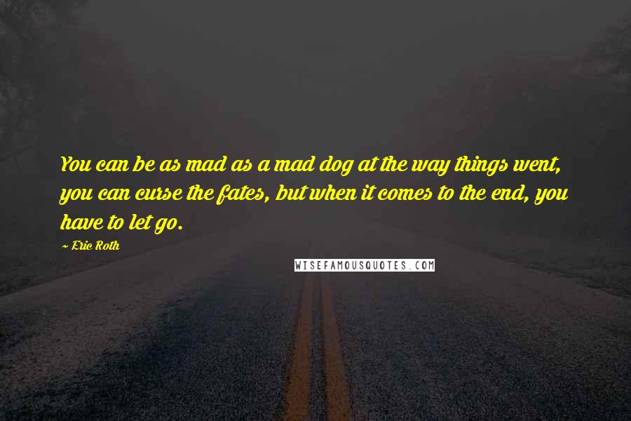 Eric Roth Quotes: You can be as mad as a mad dog at the way things went, you can curse the fates, but when it comes to the end, you have to let go.