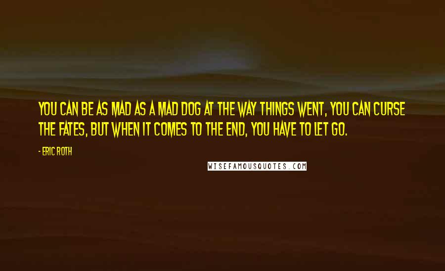 Eric Roth Quotes: You can be as mad as a mad dog at the way things went, you can curse the fates, but when it comes to the end, you have to let go.