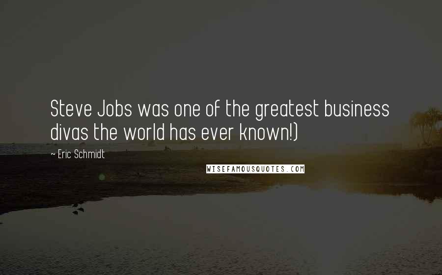 Eric Schmidt Quotes: Steve Jobs was one of the greatest business divas the world has ever known!)