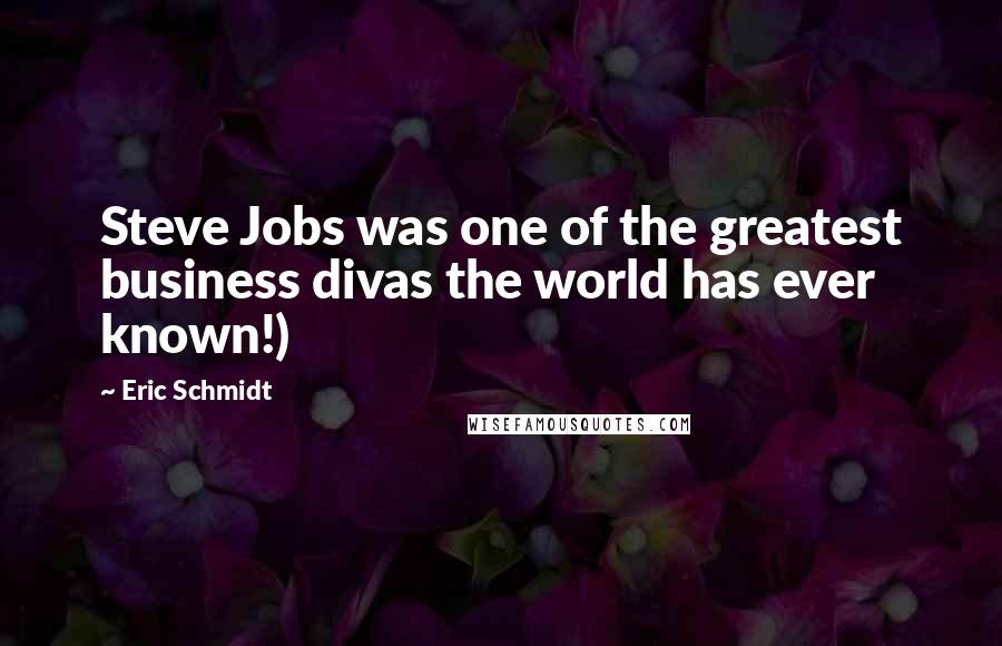 Eric Schmidt Quotes: Steve Jobs was one of the greatest business divas the world has ever known!)