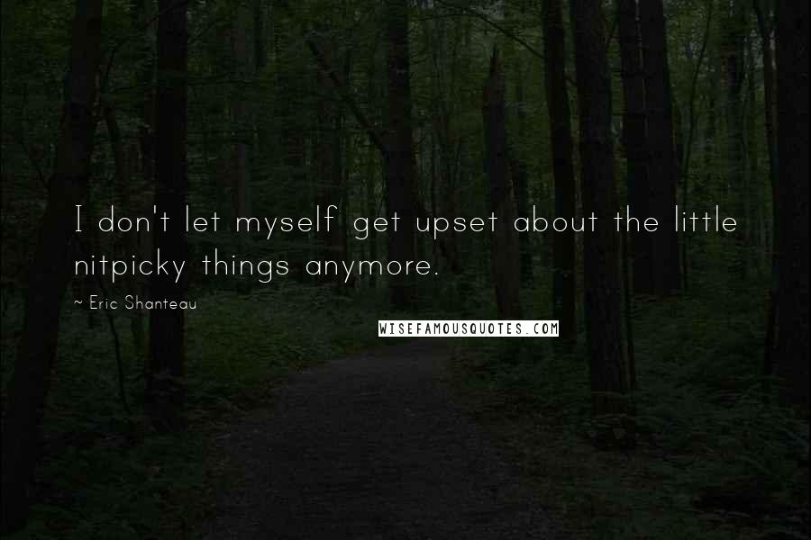 Eric Shanteau Quotes: I don't let myself get upset about the little nitpicky things anymore.