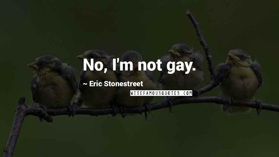 Eric Stonestreet Quotes: No, I'm not gay.