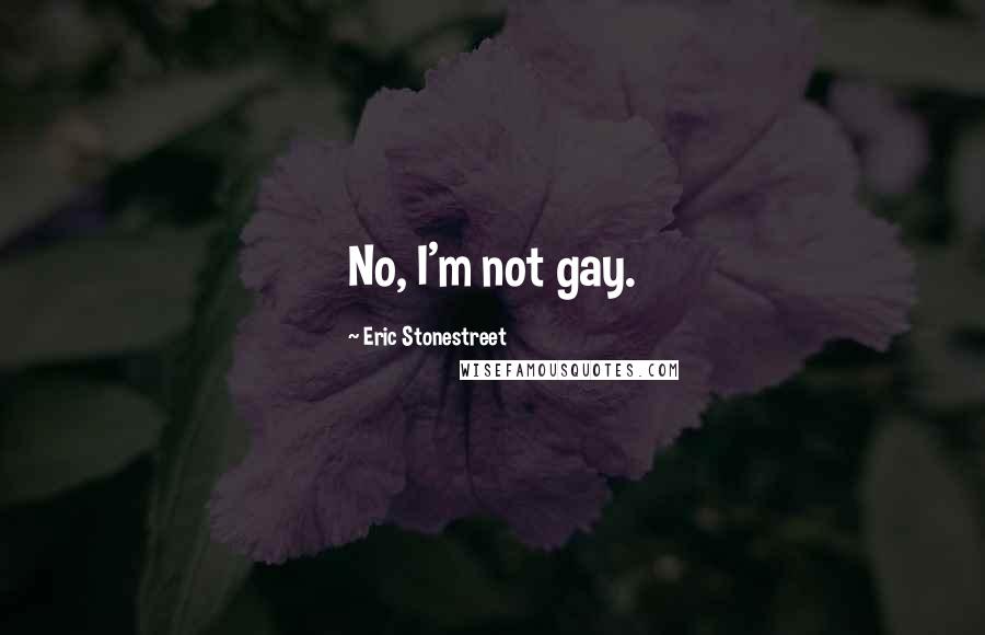 Eric Stonestreet Quotes: No, I'm not gay.