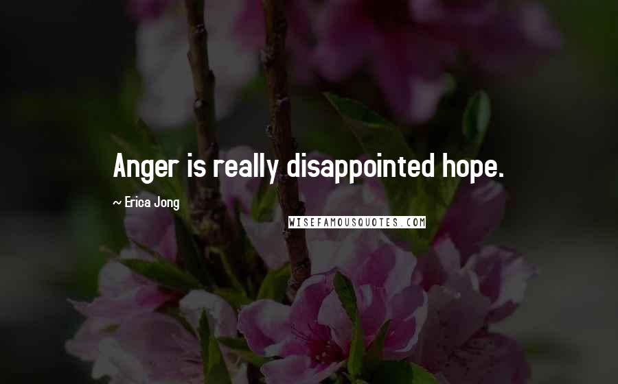 Erica Jong Quotes: Anger is really disappointed hope.