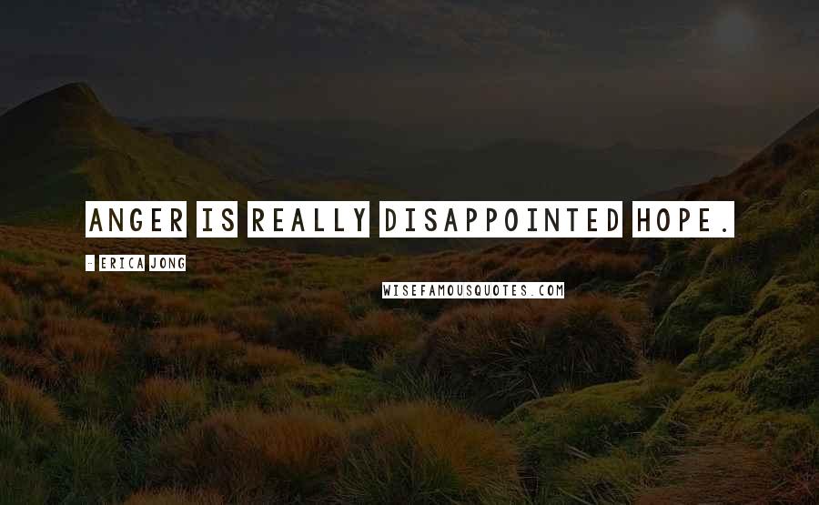Erica Jong Quotes: Anger is really disappointed hope.