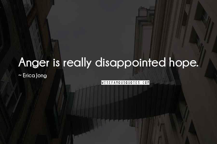 Erica Jong Quotes: Anger is really disappointed hope.