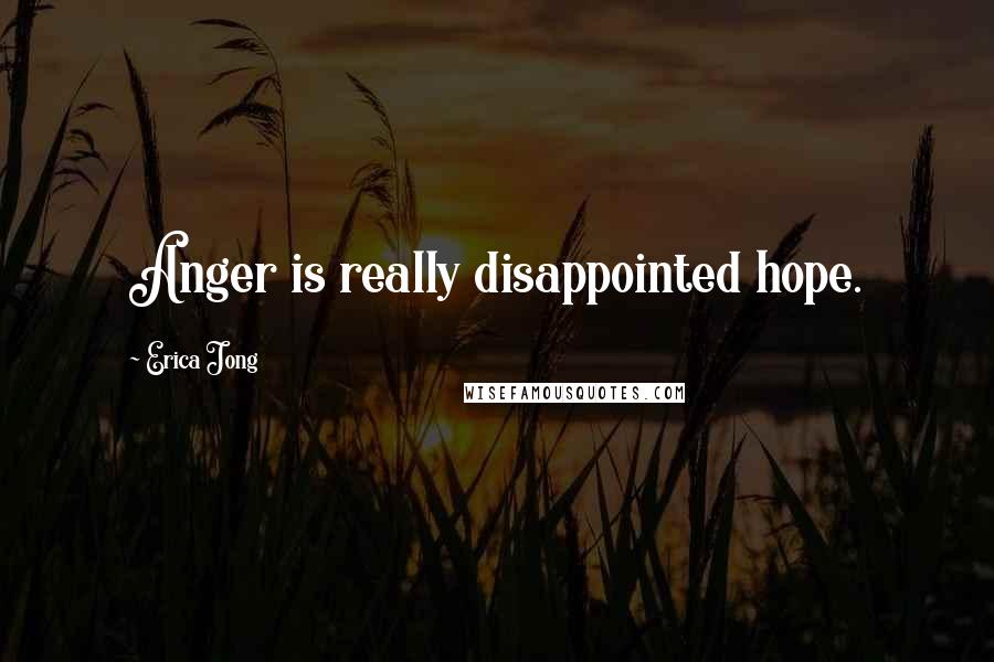 Erica Jong Quotes: Anger is really disappointed hope.