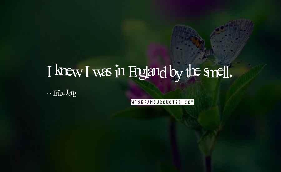 Erica Jong Quotes: I knew I was in England by the smell.