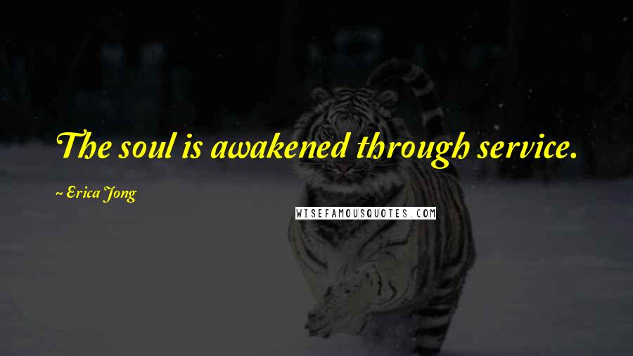Erica Jong Quotes: The soul is awakened through service.