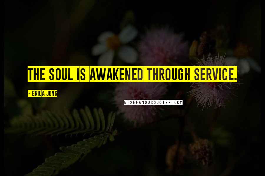 Erica Jong Quotes: The soul is awakened through service.