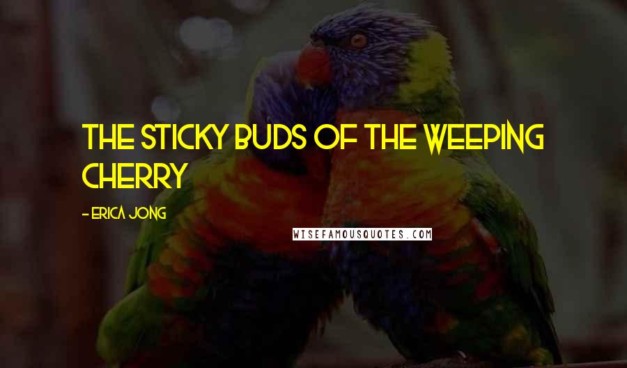 Erica Jong Quotes: The sticky buds of the weeping cherry